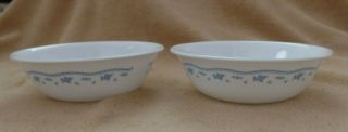 2 Corning Corelle MORNING BLUE Flower Soup/Cereal Bowls - set of two 2