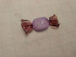 Vintage Hand Made Murano Glass Wrapped Candies Large 3 Inches Purple
