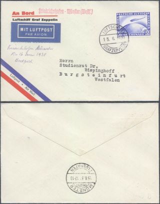 Germany 1930 - Zeppelin Flight Air Mail Cover - Board Post V30/3