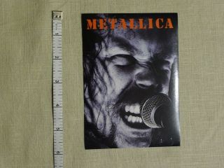 Metallica Vintage Sticker Photo James Hetfield Thrash Metal Microphone