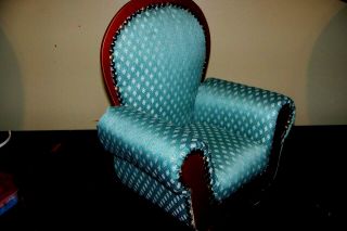 Collectors Lane Victorian Upholstered Fabric Wood Doll Chair 18 " American Girl