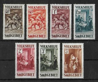 Saargebiet Germany 1931 Lh Complete Set Of 7 Michel 151 - 157 Cv €250