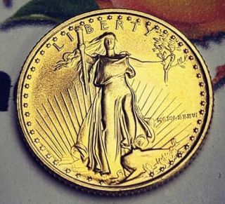 1986 1/10 Oz American Gold Eagle $5 Bu Ms,