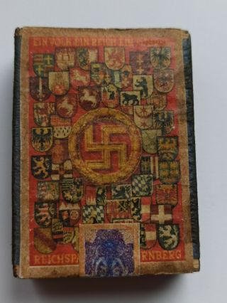 Nazi Germany Matchbox With Swastika,  Flags And A Sign,  Collectible