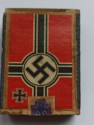 NAZI GERMANY MATCHBOX WITH SWASTIKA,  FLAGS AND A SIGN,  COLLECTIBLE 2