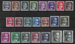 Meissen Germany Local 1945 Nh Complete Set Michel 2 - 21b Cv €575 Signed