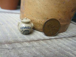 Igma Artisan Jane Graber Dollhouse Miniature Stoneware 1997 Honey Pot Jar