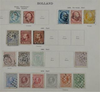 NETHERLANDS HOLLAND STAMPS SELECTION ON 7 ALBUM PAGES (W22) 2