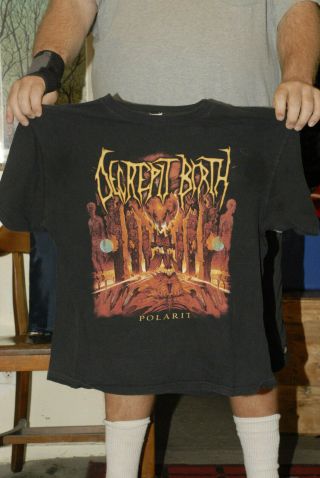 Decrepit Birth Band T Shirt Black Metal Heavy Thrash Dark Satanic Med Polarity