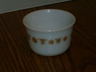 Vintage Pyrex Bowl Corelle Butterfly Gold Ramekin - Flowers Open Sugar Bowl