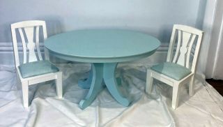 American Girl Doll Dining Room Table And Chairs Set For 18 " Doll