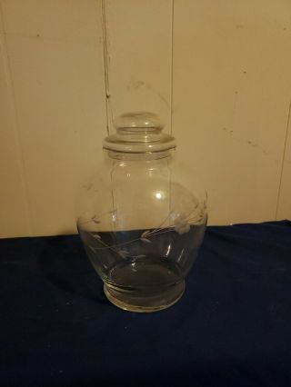 Princess House Crystal Heritage Apothecary Candy Jar With Lid 8in
