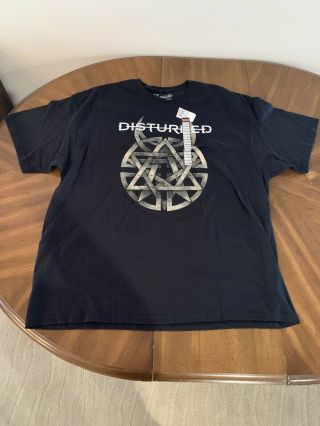 Disturbed Rock Band Logo T - Shirt By Bravado Adult 2xl The Sound Of Silence