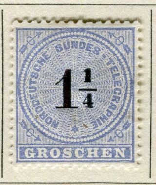 Germany; North States 1869 Classic Telegraph Issue Hinged 1.  25gr.  Value
