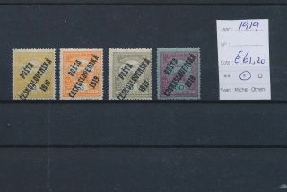 Lm56136 Czechoslovakia 1919 Overprint Fine Lot Mh Cv 61,  2 Eur