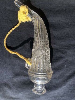 Eapg Cambridge 2834 Horn Of Plenty Glass Bottle Wall Vase