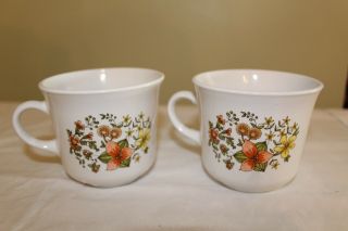 Set Of 2 Vintage Corelle By Corning Indian Summer Coffee/tea Cups/mugs