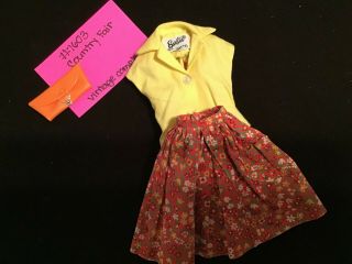 Vintage Barbie Htf 1964 Country Fair Outfit 1903 Complete