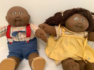2 Vintage African American Cabbage Patch Kids 1978,  1982
