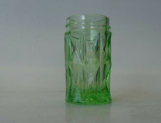 Vintage Jeannette Glass,  Green Windsor Diamond Single Shaker No Lid