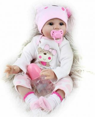 Charex Lucy 22 Inch Realistic Reborn Baby Doll Lifelike Soft Vinyl Weighted B107