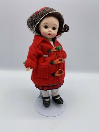 Madame Alexander All Wrapped Up Collectible Doll Red Overcoat Sleepy Eyes No Box