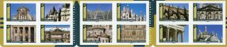 France 2019 Mnh Architecture Notre Dame Louvre Chambord 12v S/a Booklet Stamps