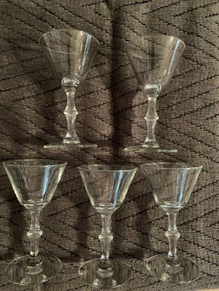 Buy 4 & Get 1 Vtg.  Clear Glass Cocktail Martini Glasses 5 1/4 “t (3 Oz. ).