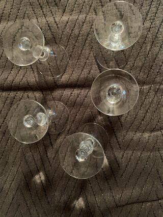 BUY 4 & GET 1 VTG.  CLEAR GLASS COCKTAIL MARTINI GLASSES 5 1/4 “T (3 Oz. ). 2