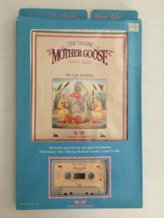 1986 Wow Mother Goose The Ugly Duck Book & Cassette Tape