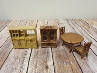 Sylvanian Families Double Sided Kitchen Unit Bookcase Cabinet Urban Table Set