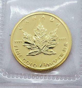 2009 - Canada Gold 1/10th Ozt $5 Bu,  Maple Leaf Coin Plastic L7889
