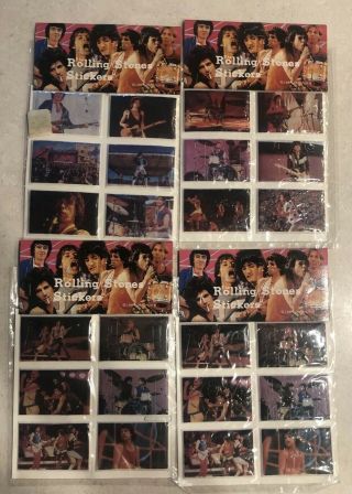 4x Vintage 1983 Rolling Stones Puffy Stickers
