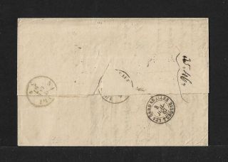 GREECE FRENCH PO SALONICA TO ITALY COVER 1867 RARE 2