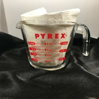 Pyrex Red Letter 1 Cup 8 Oz 250 Ml Measuring Pitcher Open Handle