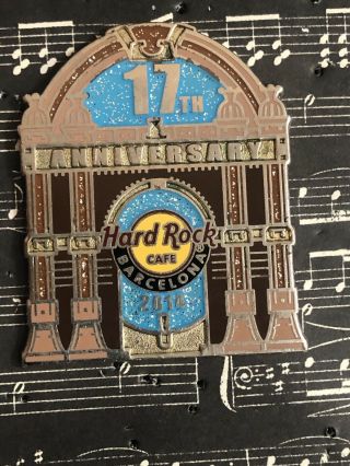 Hard Rock Cafe - Barcelona 17th Anniversary Pin 2014 2
