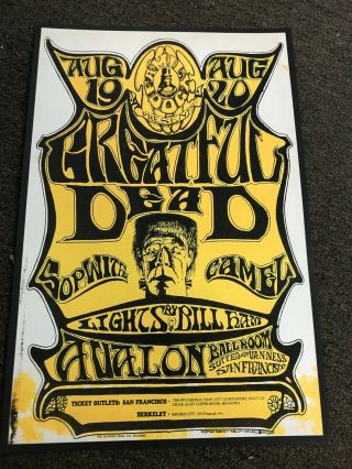 Grateful Dead 1966 Avalon Ballroom Cardstock Concert Poster 12x18