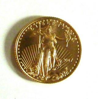 2017 1/10 Oz Gold American Eagle $5 Gem Brilliant Uncirculated Coin $5 Gold