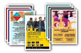 Blur - 10 Promotional Posters - Collectable Postcard Set 1