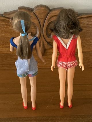 2 Vintage Barbies 1963 Mattel Barbie Dolls With Outfits Skipper Marge 2