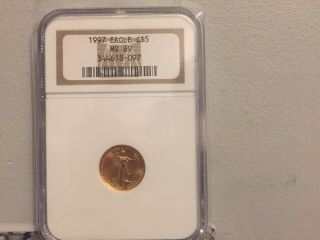 1997 $5 Gold American Eagle Ngc Ms - 69 1/10 Oz Brown Label
