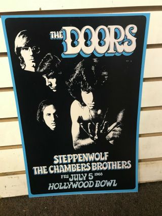 The Doors Steppenwolf 1668 Hollywood Ca Cardstock Concert Poster 12 " X 18 "