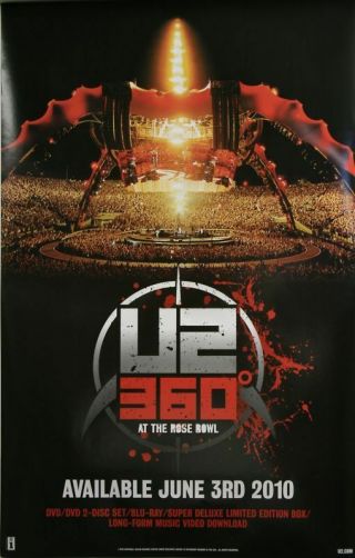 U2 360 At The Rose Bowl 22x14 Poster Rose Bowl