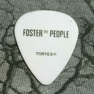 FOSTER THE PEOPLE // Mark 2015 Concert Tour Guitar Pick // White/Black 2