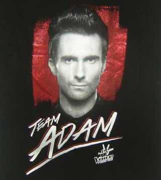 Team Adam Levine The Voice Maroon 5 I Want You Black Girls Women T - Shirt Size S
