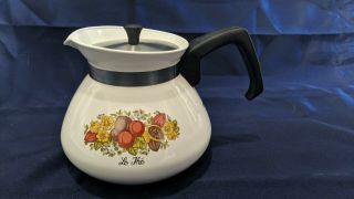 Corning Ware Spice Of Life Teapot Coffee Pot 6 Cup P - 104