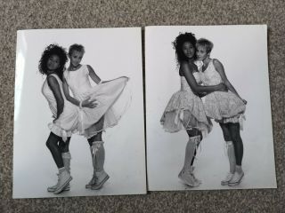 Two Official Press/promo Photos For Pepsi & Shirlie Circa 1987