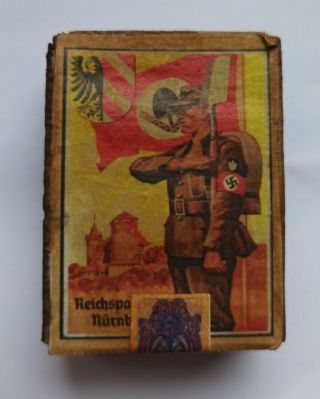 Nazi Germany Matchbox With A Flag,  Swastika And A Sign,  Collectible