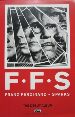 Franz Ferdinand Sparks 2015 2 Sided Promotional Poster Flawless Old Stock