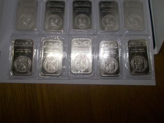 Ten (10) 1 Oz Apmex Silver Bars 10 Oz Total.  999 Fine Silver All Bars Are